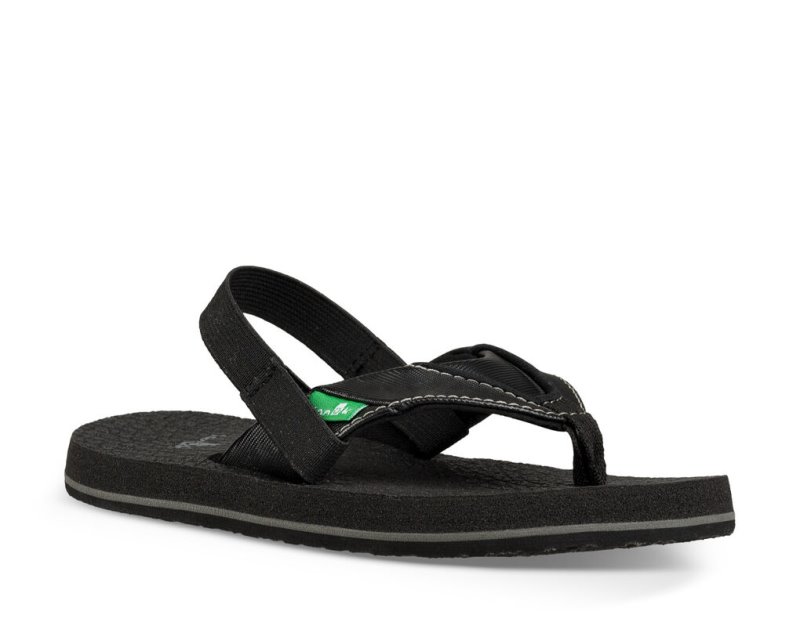 Kids' Sanuk Root Beer Cozy Sandals Black | 0956-PAFWK