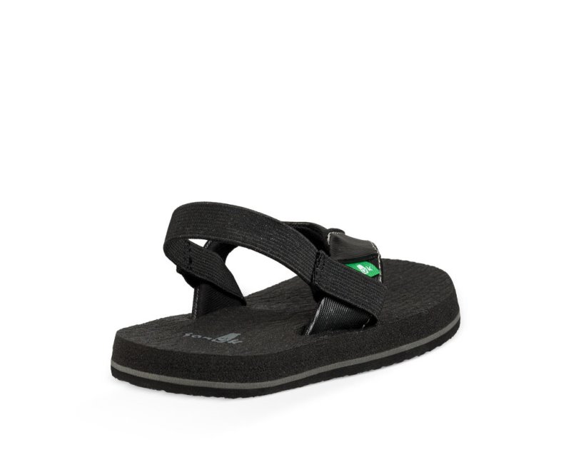 Kids' Sanuk Root Beer Cozy Sandals Black | 0956-PAFWK