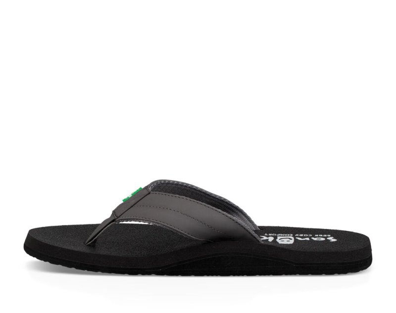 Men's Sanuk Beer Cozy Coaster Flip Flops Grey / Grey | 3526-JWSVE