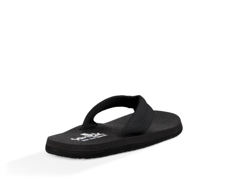 Men's Sanuk Beer Cozy Coaster Flip Flops Black | 9764-MOPID