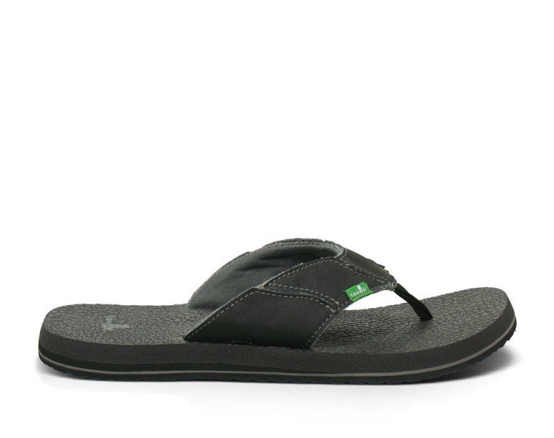 Mens Sanuk Flip Flops Clearance Sale - Fault Line Grey