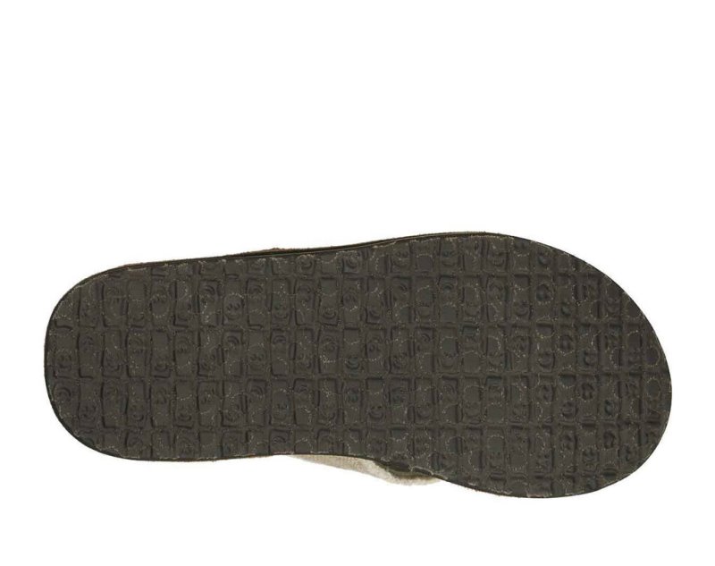 Men's Sanuk Fraid Not Flip Flops Beige | 4957-ZOQYK