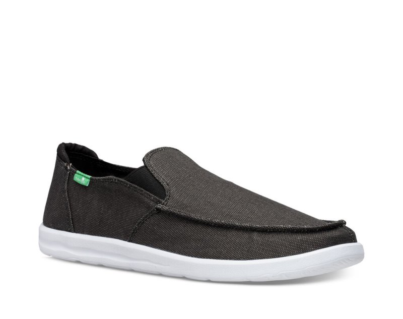 Men's Sanuk Hi Five Shoes Black | 7904-WXFTA