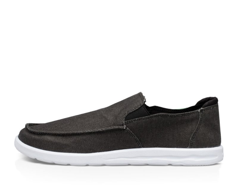 Men's Sanuk Hi Five Shoes Black | 7904-WXFTA