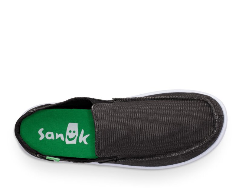 Men's Sanuk Hi Five Shoes Black | 7904-WXFTA