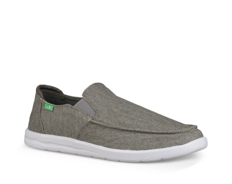 Men's Sanuk Hi Five Shoes Grey | 7354-DJLSN