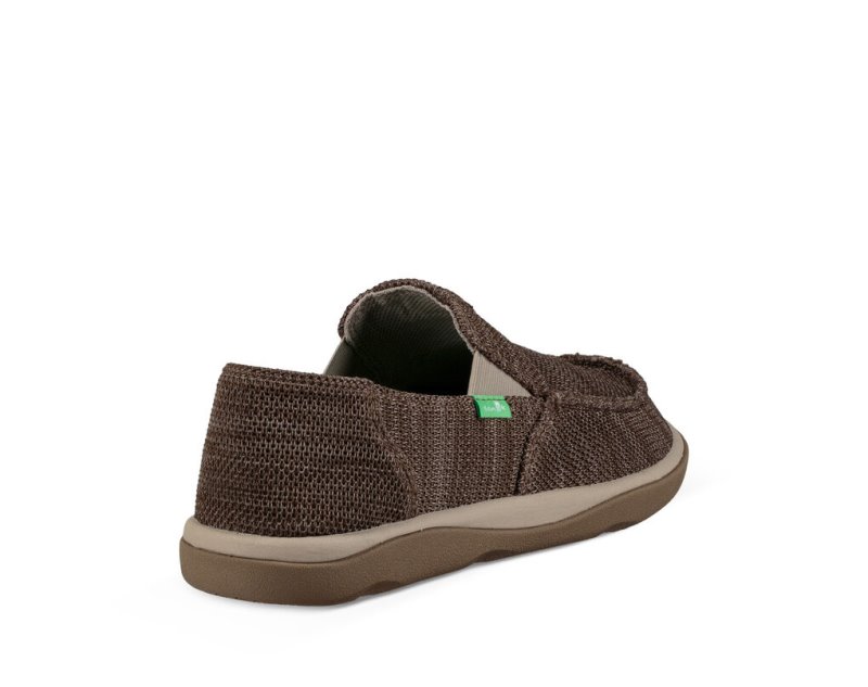 Men's Sanuk Mesh Vagabond Tripper Shoes Khaki | 8106-ZEQUM