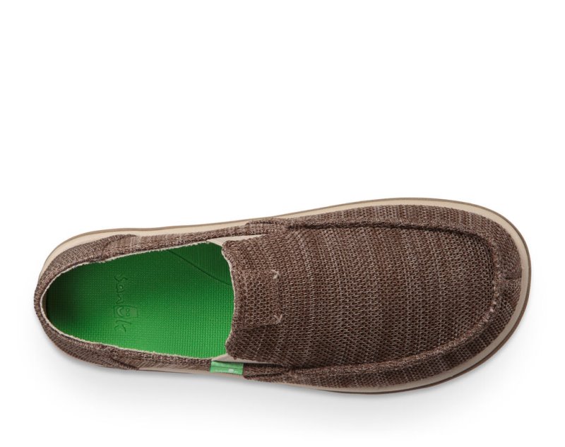 Men's Sanuk Mesh Vagabond Tripper Shoes Khaki | 8106-ZEQUM