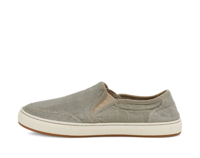 Men's Sanuk Tideline Hemp Slip On Sidewalk Surfers Light Grey | 9563-SKDZW