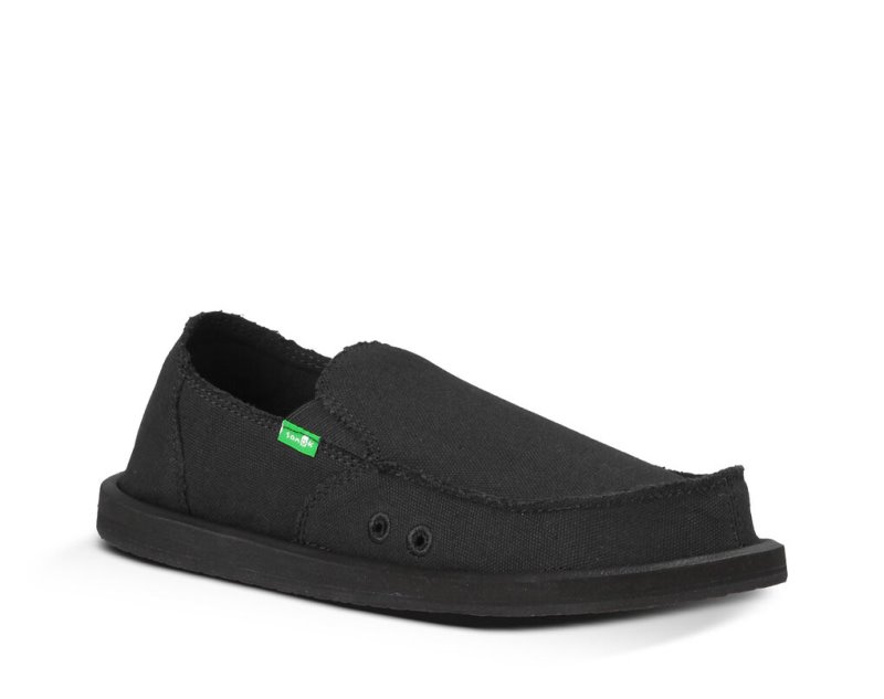 Men's Sanuk Vagabond Shoes Black | 2374-LNUYS