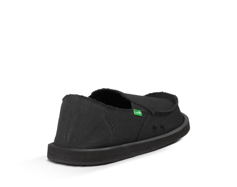 Men's Sanuk Vagabond Shoes Black | 2374-LNUYS