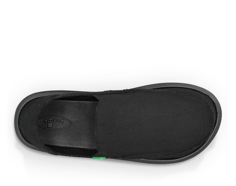 Men's Sanuk Vagabond Shoes Black | 2374-LNUYS