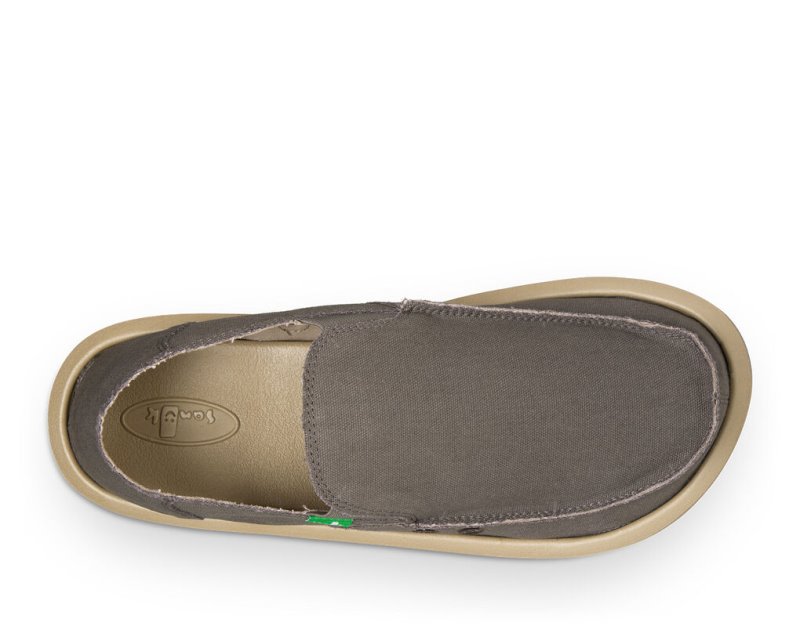 Men's Sanuk Vagabond Shoes Khaki | 2846-ZGPAX