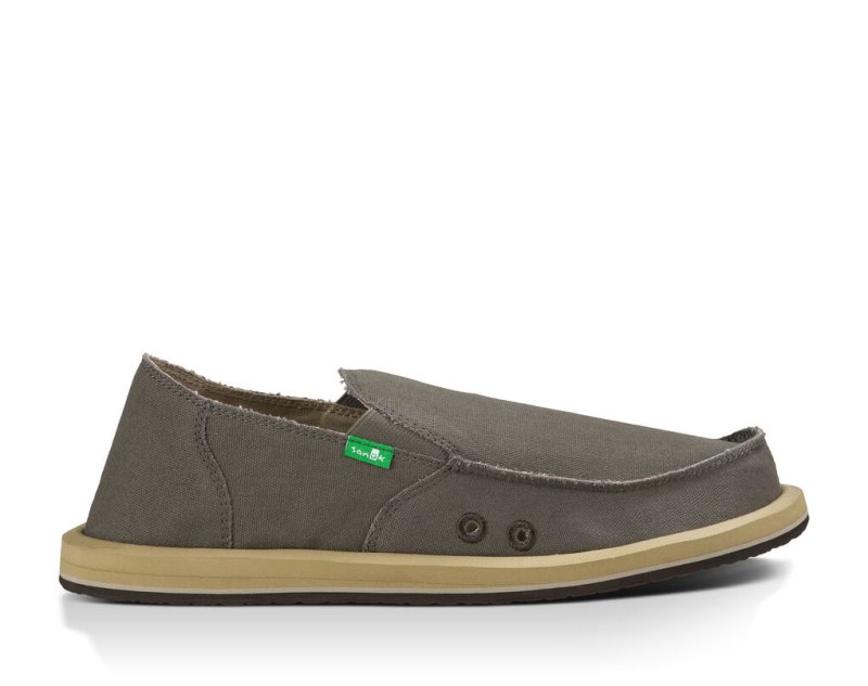 Men\'s Sanuk Vagabond Shoes Khaki | 2846-ZGPAX