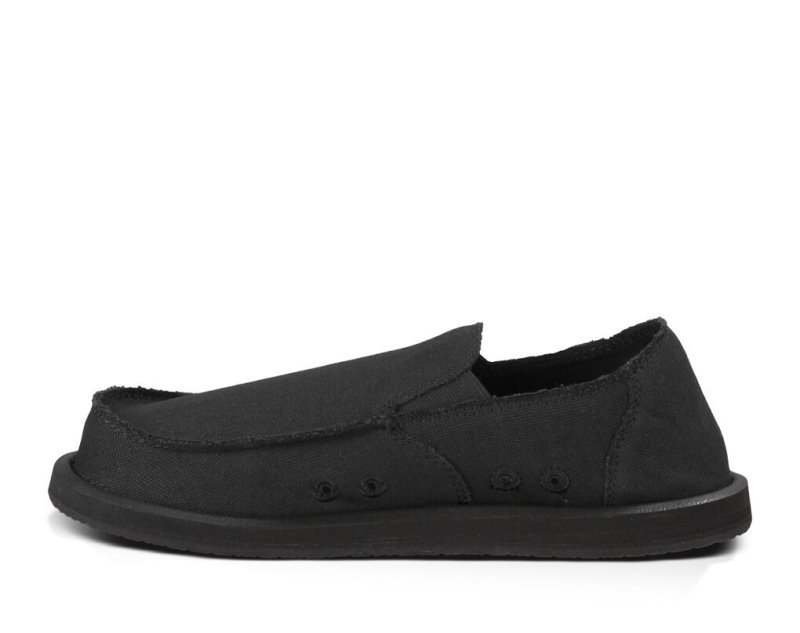 Men's Sanuk Vagabond Sidewalk Surfers Black | 4273-AGHLE