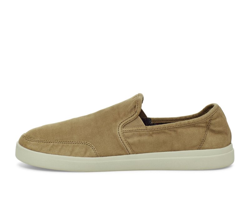 Men's Sanuk Vagabond Slip On Sneaker Wash Vegan Shoes Khaki | 0782-CKTAZ