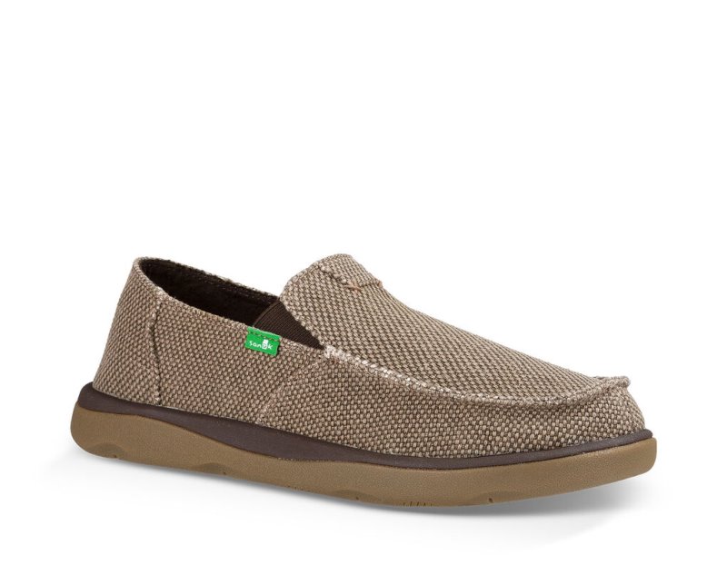 Men's Sanuk Vagabond Tripper Shoes Brown | 6517-VHLJY