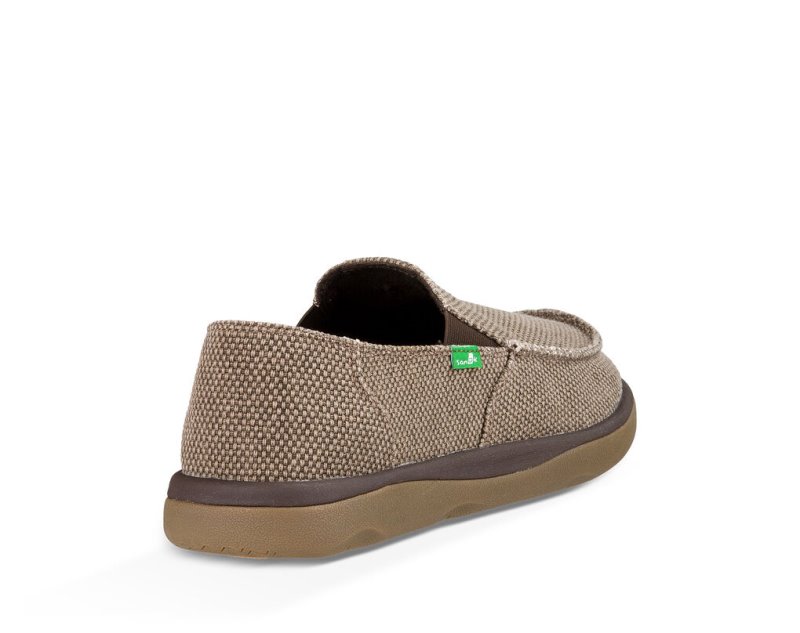 Men's Sanuk Vagabond Tripper Shoes Brown | 6517-VHLJY