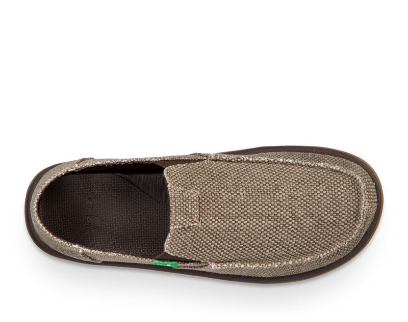 Men's Sanuk Vagabond Tripper Shoes Brown | 6517-VHLJY