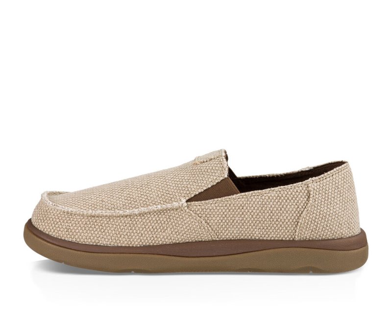 Men's Sanuk Vagabond Tripper Sidewalk Surfers Beige | 4267-MEGVT