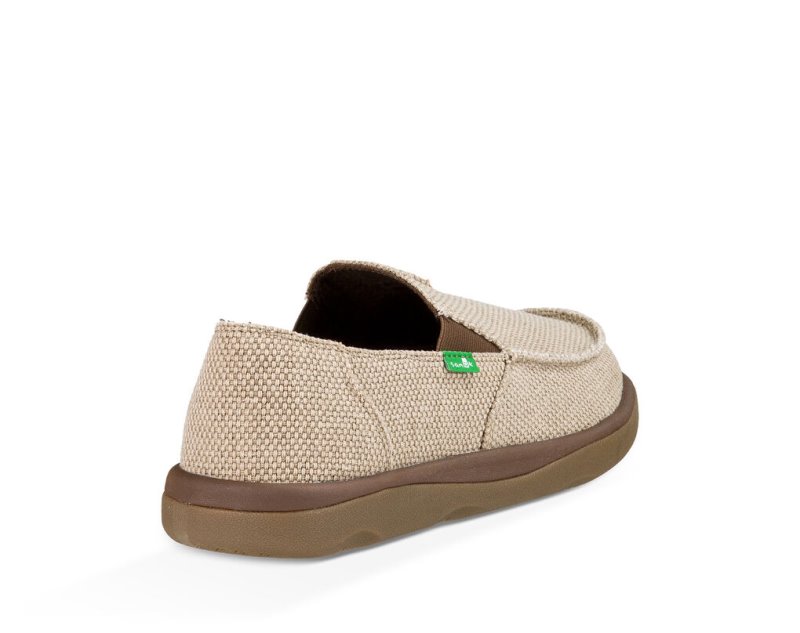 Men's Sanuk Vagabond Tripper Sidewalk Surfers Beige | 4267-MEGVT