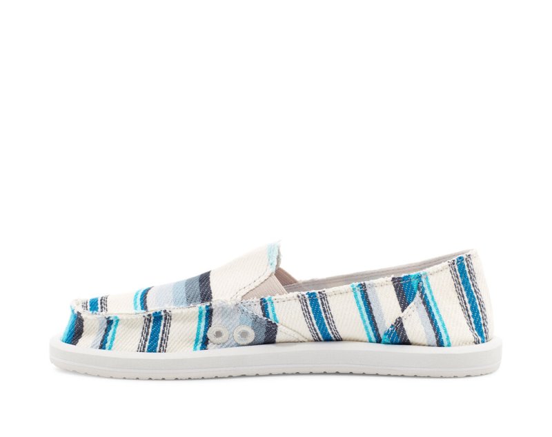 Women's Sanuk Donna Blanket Slip On Shoes Blue | 1230-EKNJI