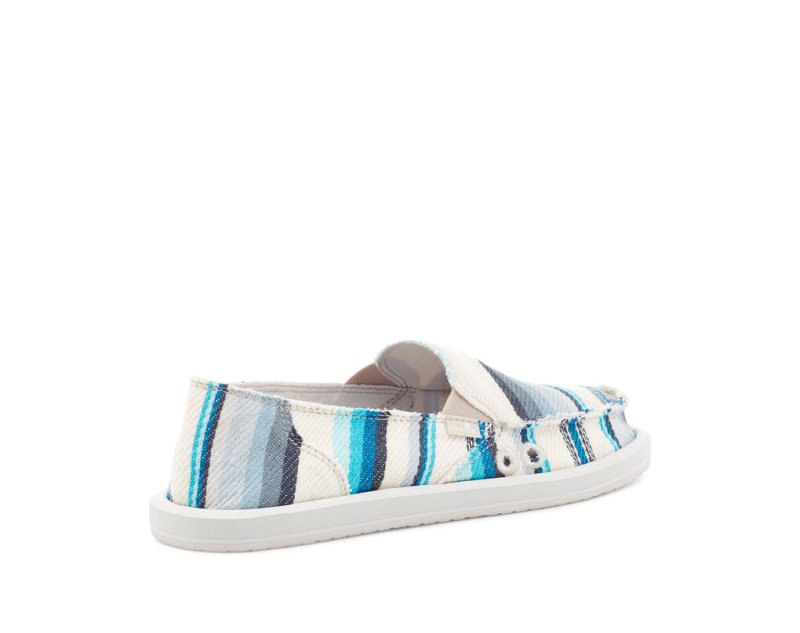 Women's Sanuk Donna Blanket Slip On Shoes Blue | 1230-EKNJI