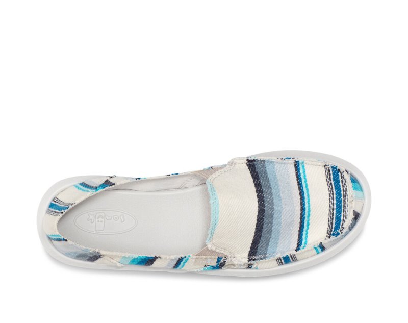 Women's Sanuk Donna Blanket Slip On Shoes Blue | 1230-EKNJI