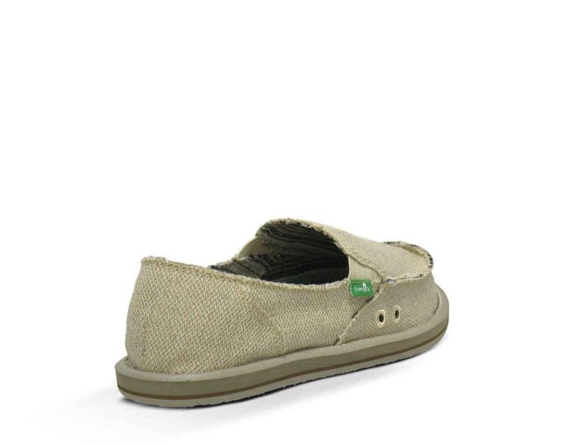 Women's Sanuk Donna Hemp Shoes Beige | 9863-VODGE