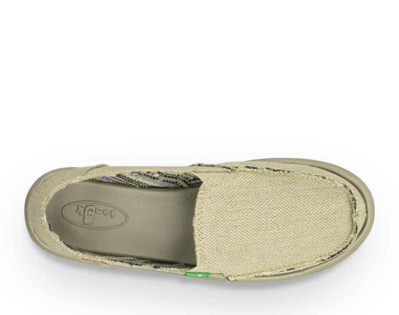 Women's Sanuk Donna Hemp Shoes Beige | 9863-VODGE