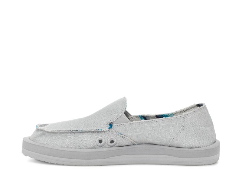 Women's Sanuk Donna St Hemp Shoes Grey | 7609-JVORE