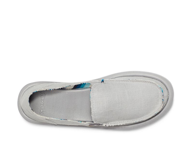 Women's Sanuk Donna St Hemp Shoes Grey | 7609-JVORE