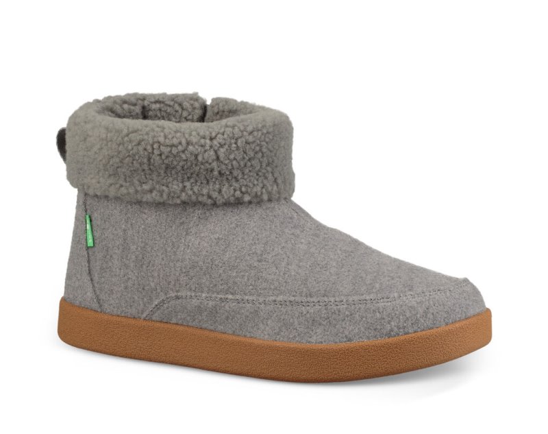 Women's Sanuk New Bootah Boots Grey | 9827-BZPIK