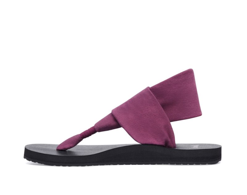 Women's Sanuk Sling St Vegan Sandals Purple | 6170-DXGCS