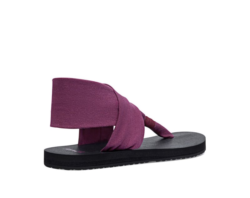 Women's Sanuk Sling St Vegan Sandals Purple | 6170-DXGCS