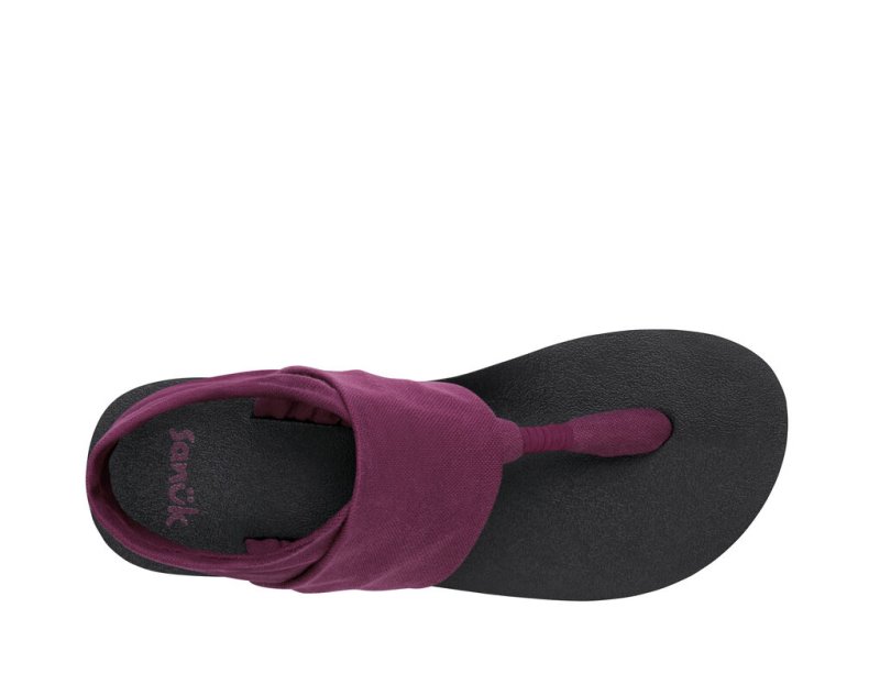 Women's Sanuk Sling St Vegan Sandals Purple | 6170-DXGCS