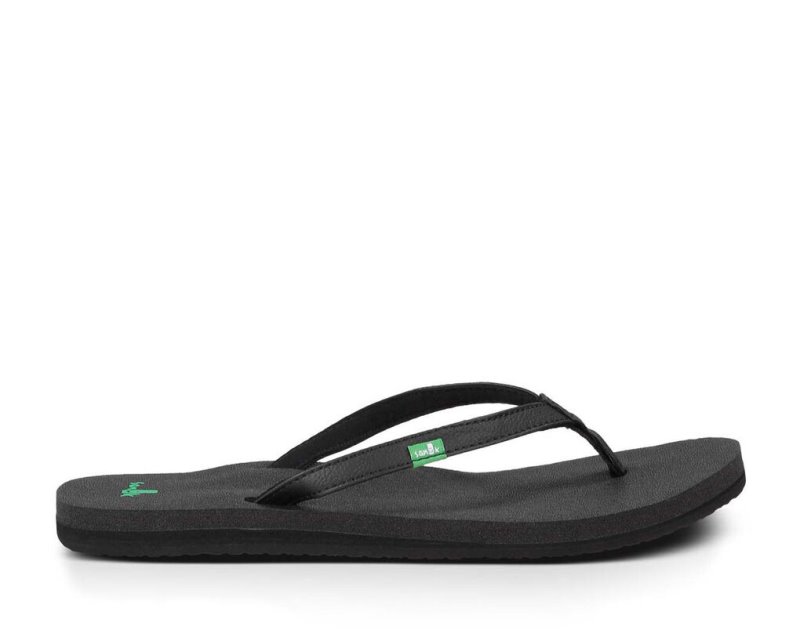 Women\'s Sanuk Yoga Joy Flip Flops Black | 1506-TZKFJ