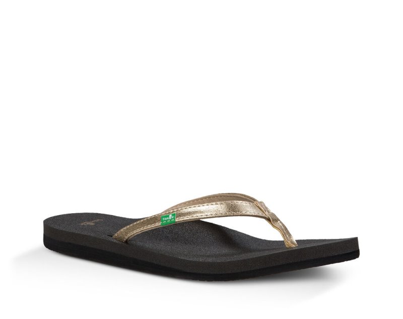 Women's Sanuk Yoga Joy Flip Flops Black | 4259-UCSZF