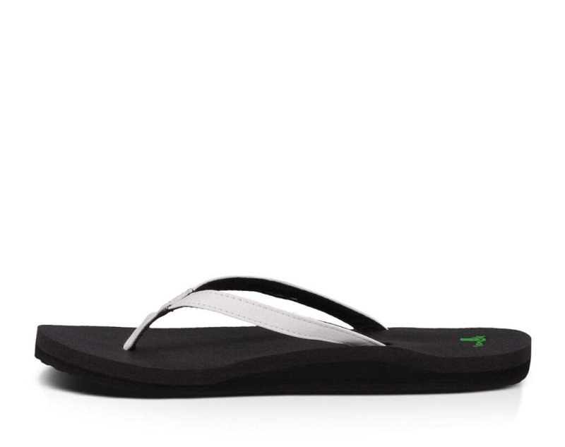 Women's Sanuk Yoga Joy Flip Flops White | 1623-WXDOF