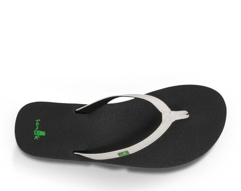 Women's Sanuk Yoga Joy Flip Flops White | 1623-WXDOF