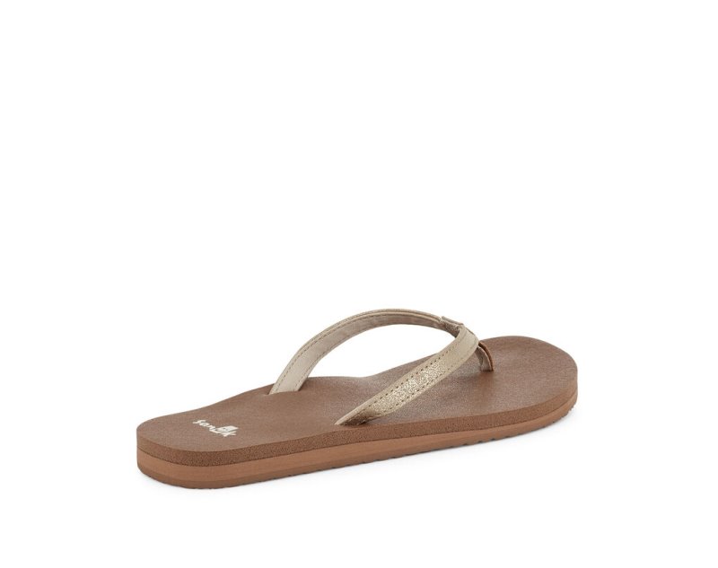 Women's Sanuk Yoga Joy Shimmer Sandals Brown | 5826-PCMIF