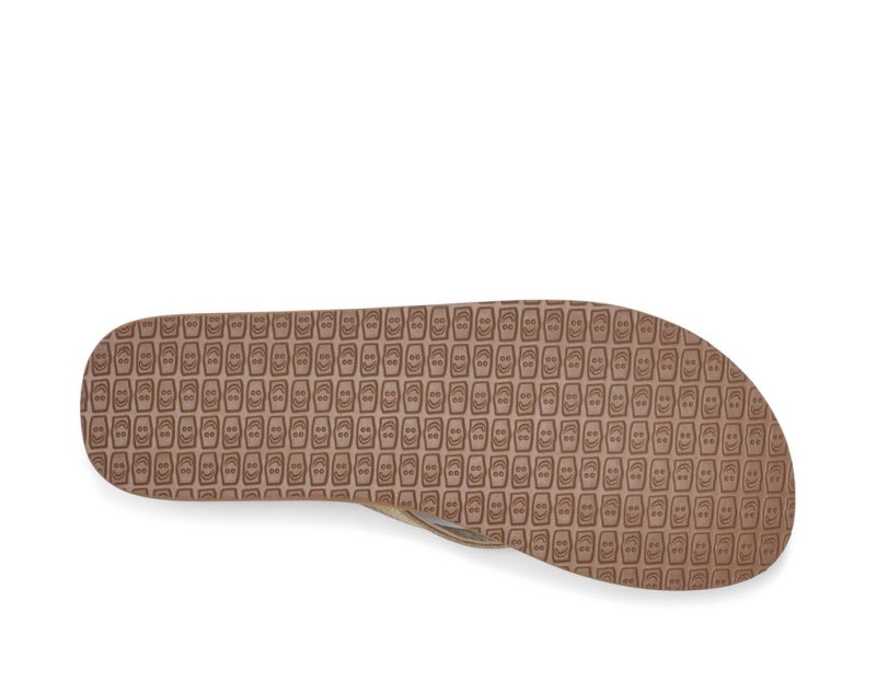 Women's Sanuk Yoga Joy Shimmer Sandals Brown | 5826-PCMIF