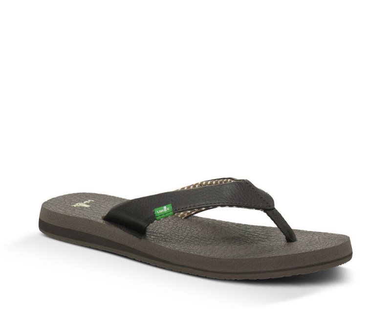 Women's Sanuk Yoga Mat Flip Flops Brown | 5276-EPYRK