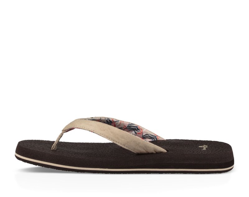 Women's Sanuk Yoga Paradise 2 Flip Flops Beige | 8207-GOUWR