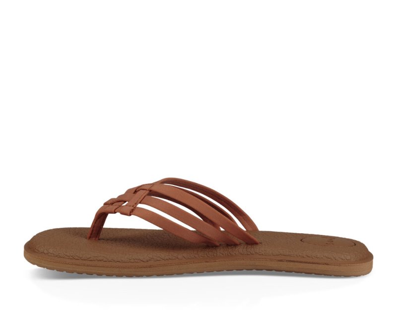 Women's Sanuk Yoga Salty Sandals Brown | 0891-PDGWI