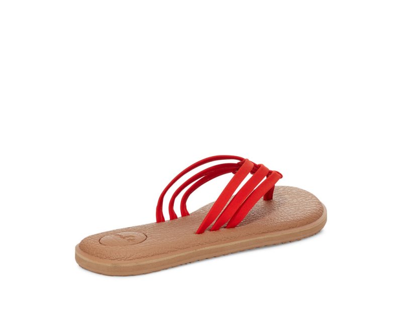 Women's Sanuk Yoga Salty Sandals Pink | 2685-CANTD