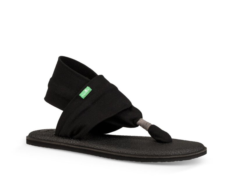 Women's Sanuk Yoga Sling 2 Flip Flops Black | 6310-PUOFL