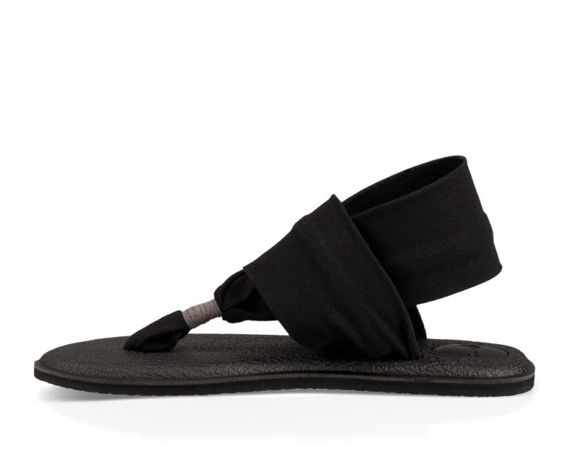 Women's Sanuk Yoga Sling 2 Flip Flops Black | 6310-PUOFL