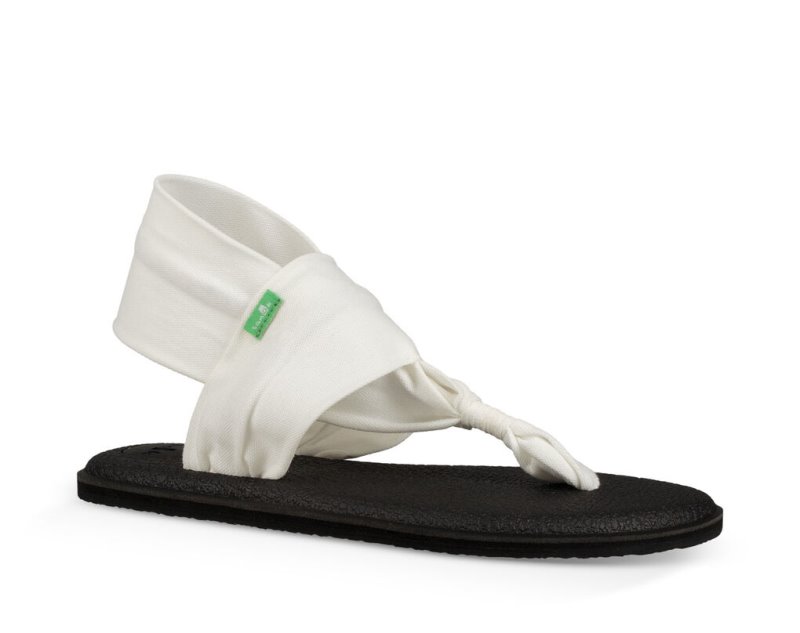 Women's Sanuk Yoga Sling 2 Flip Flops White | 3629-AXYCB