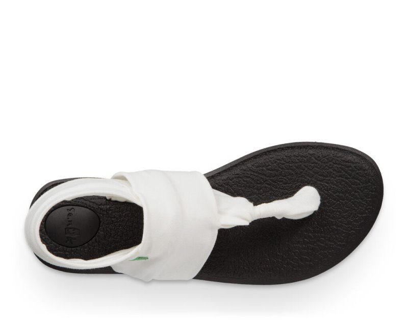 Women's Sanuk Yoga Sling 2 Flip Flops White | 3629-AXYCB